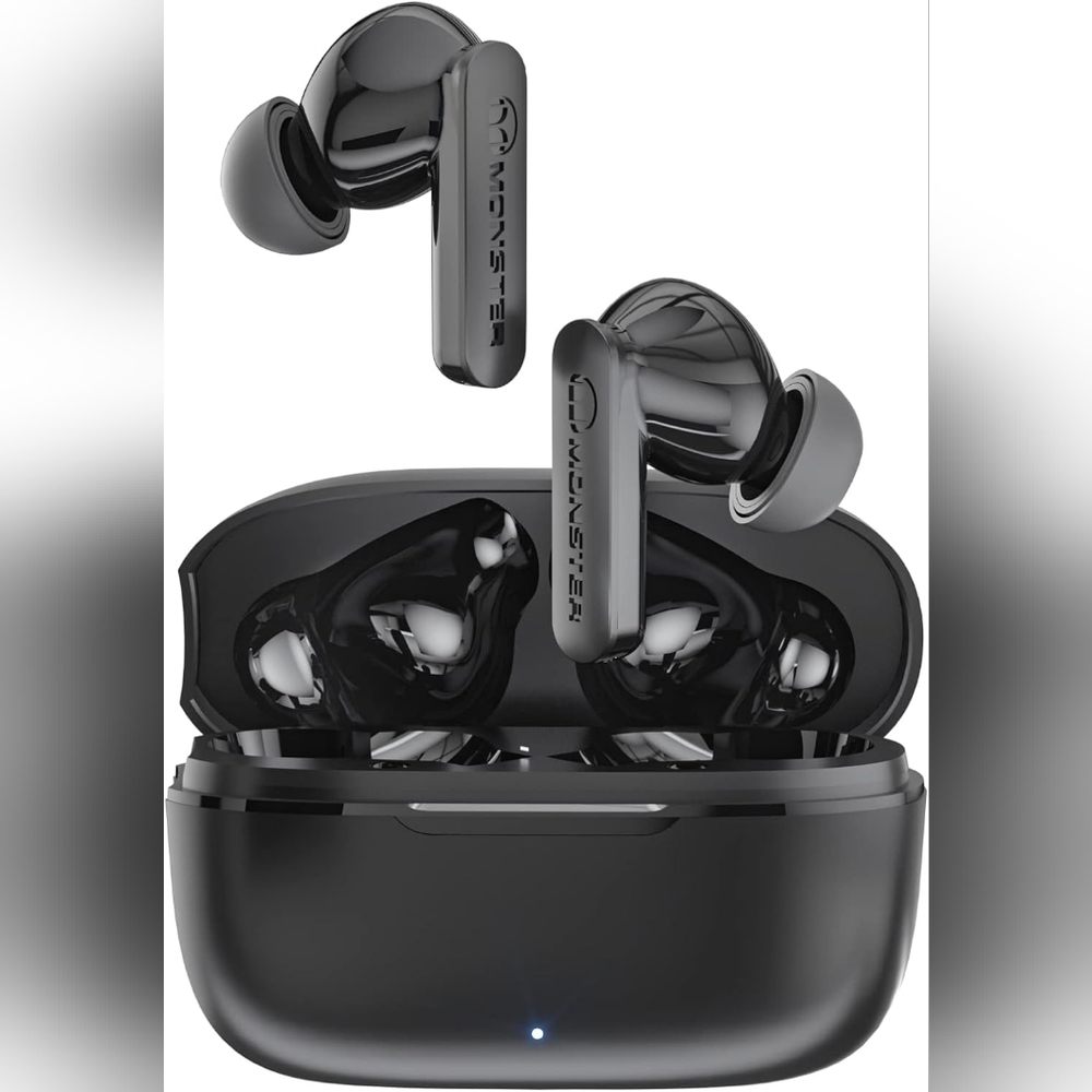 New Monster Wireless Earbuds N-Lite Clear Talk 60 Hrs Playtime, IPX8 Waterproof